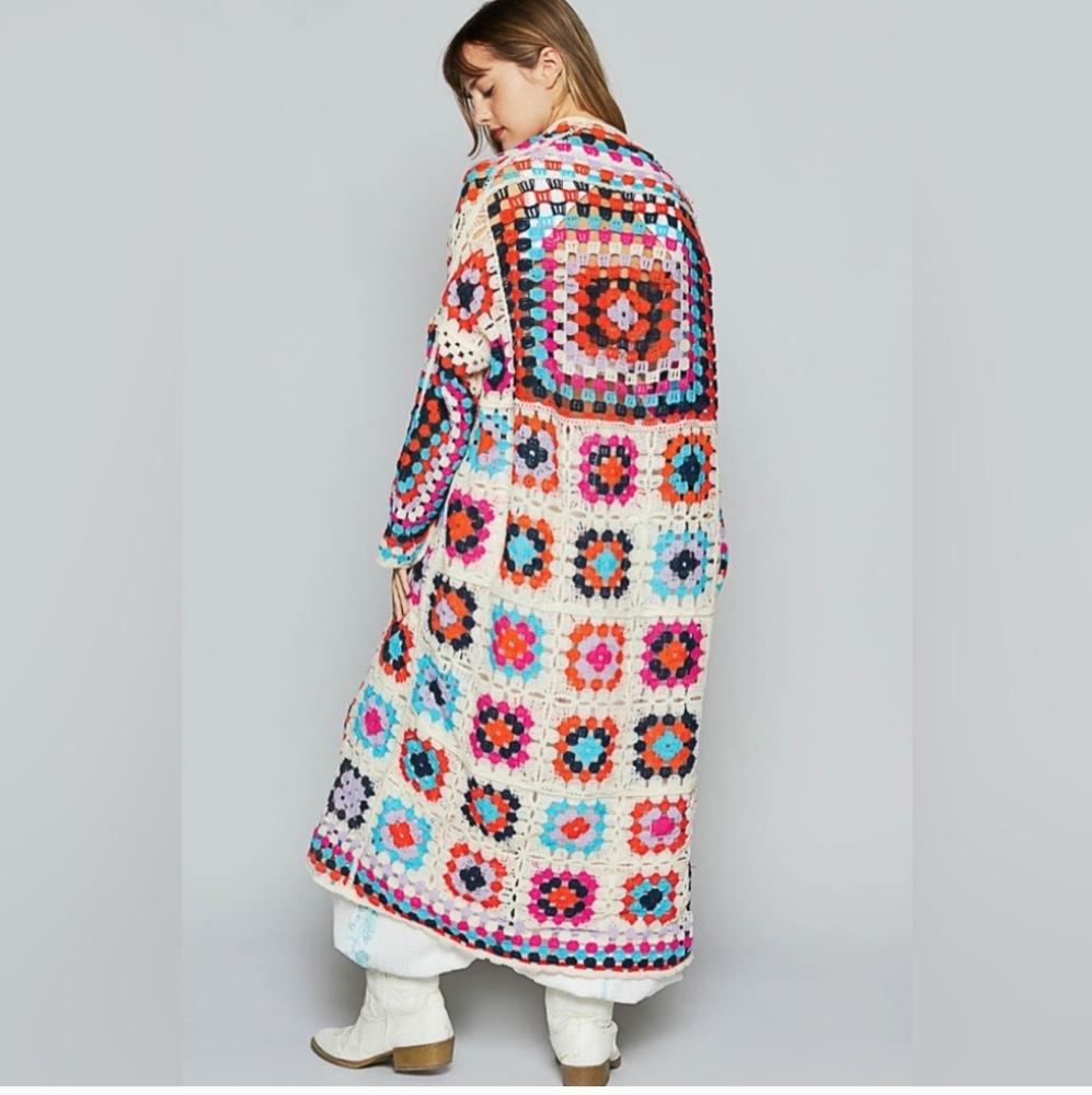 POL crochet duster cardigan NEW